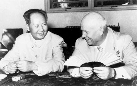 Incontro tra Mao e Kruscev nel 1958